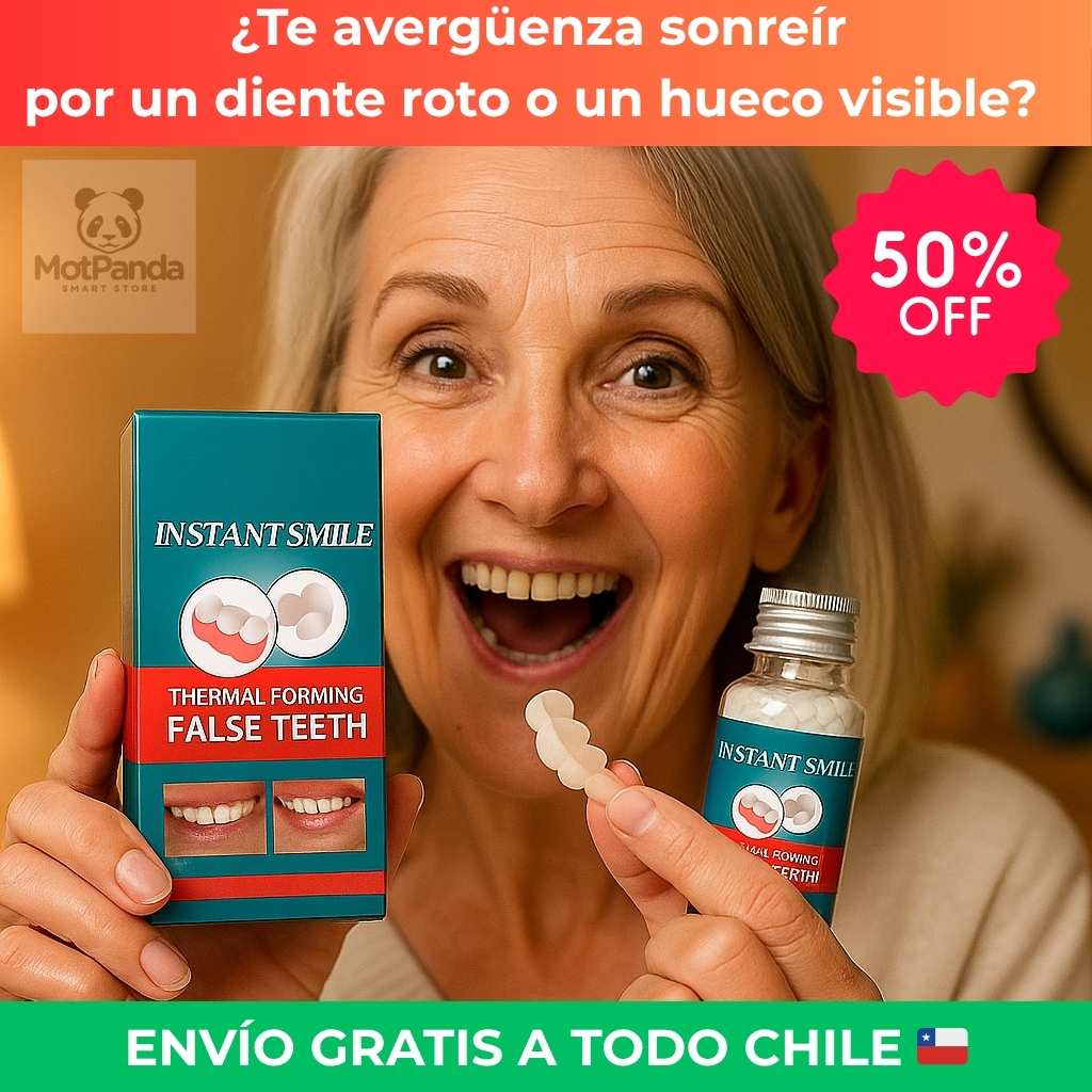 INSTANT SMILE - Oculta el Diente Perdido - Recupera tu sonrisa hoy sin ir al dentista
