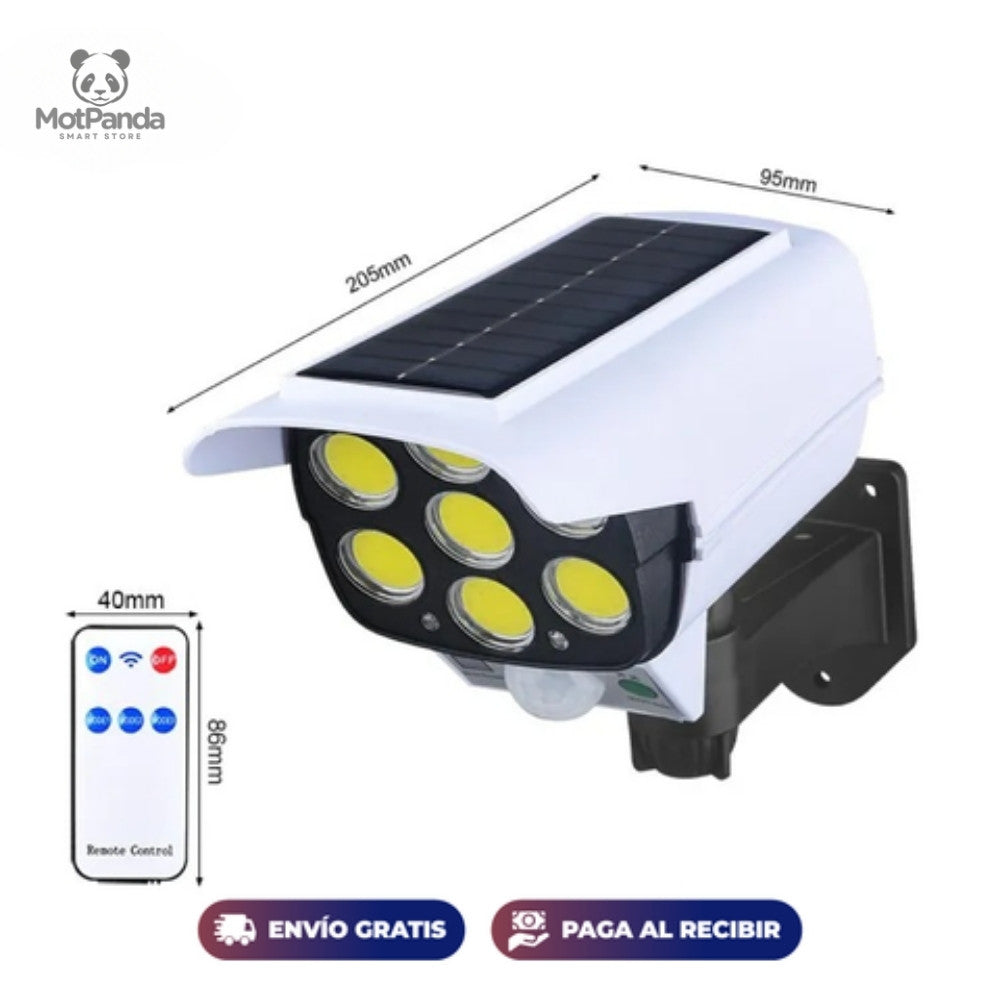 FOCO SOLAR LED DE SEGURIDAD CON SENSOR DE MOVIMIENTO