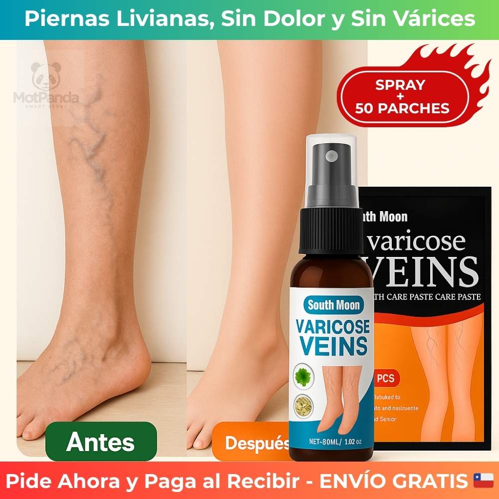 VARICARE DUO SPRAY + 50 PARCHES - Reduce Dolor e Hinchazón Rápidamente