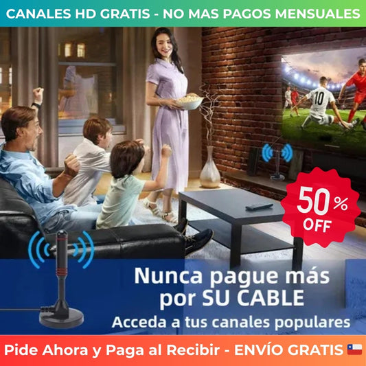 ANTENA HD PREMIUM- SIN PAGAR CUENTAS MENSUALES