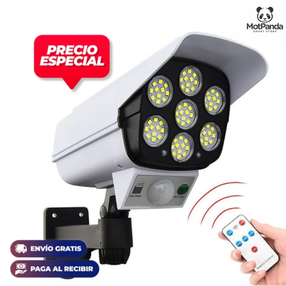 FOCO SOLAR LED DE SEGURIDAD CON SENSOR DE MOVIMIENTO