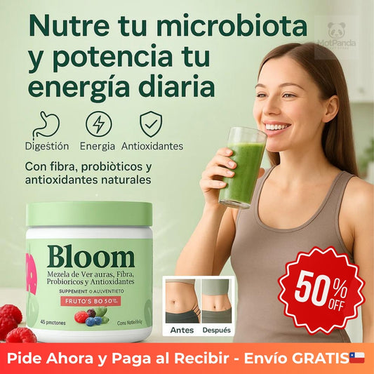 BLOOM GREEN Menos Hinchazón y Más Energía Alivio Natural 100 Grms