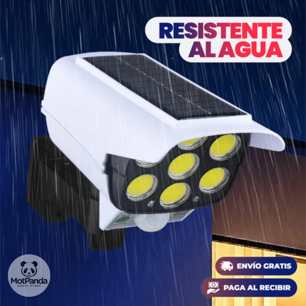 FOCO SOLAR LED DE SEGURIDAD CON SENSOR DE MOVIMIENTO