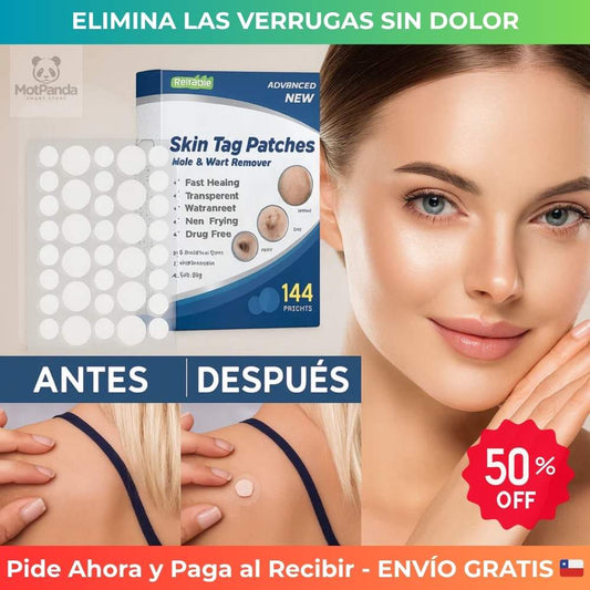 SKIN PRO FIX™ (144x1) Parches Elimina Verrugas y Lunares- SIN DOLOR Ni Complicaciones