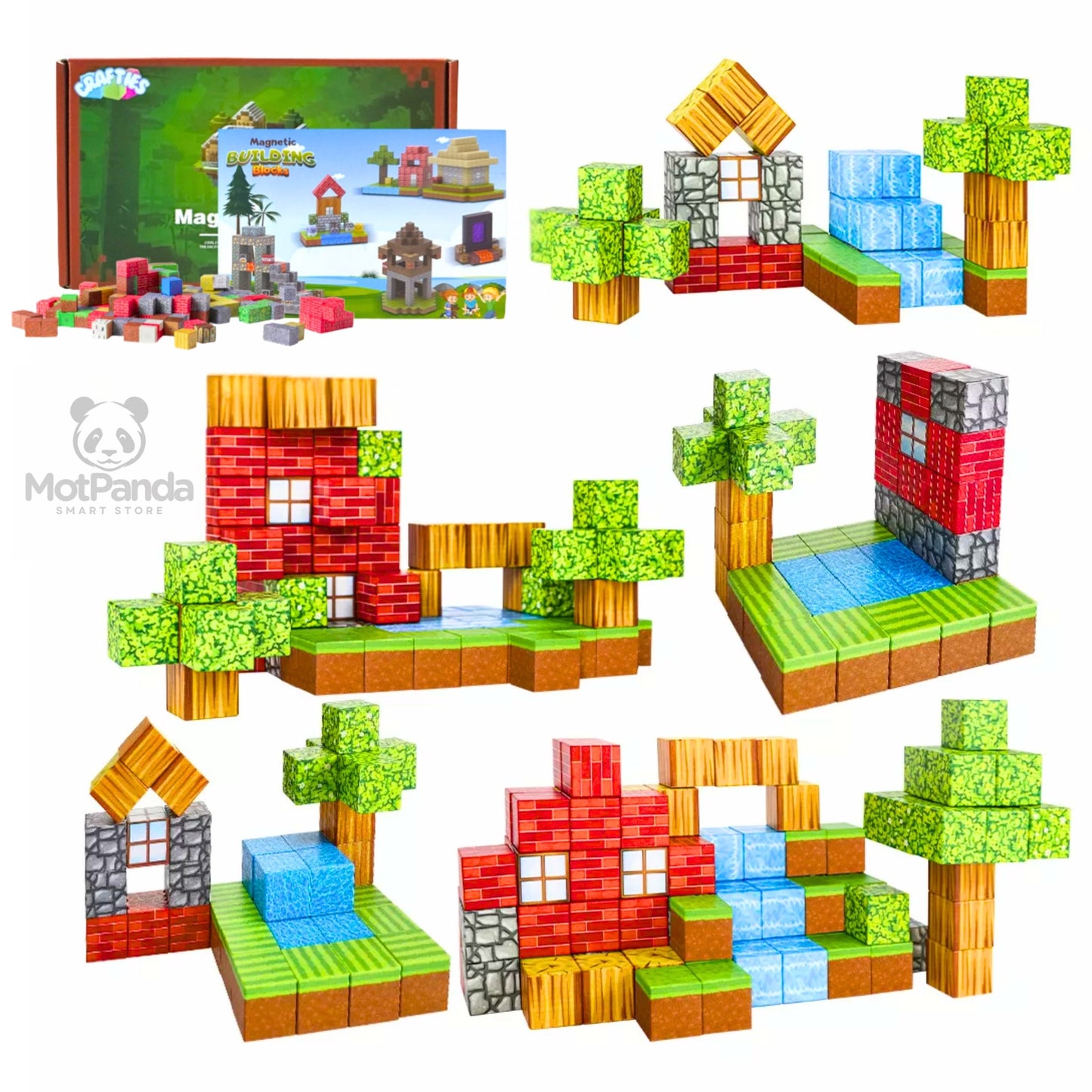 BLOQUES MAGNÉTICOS BRAINCRAFT™ 75/150/225 Piezas POTENCIA SU INTELECTO 🧠