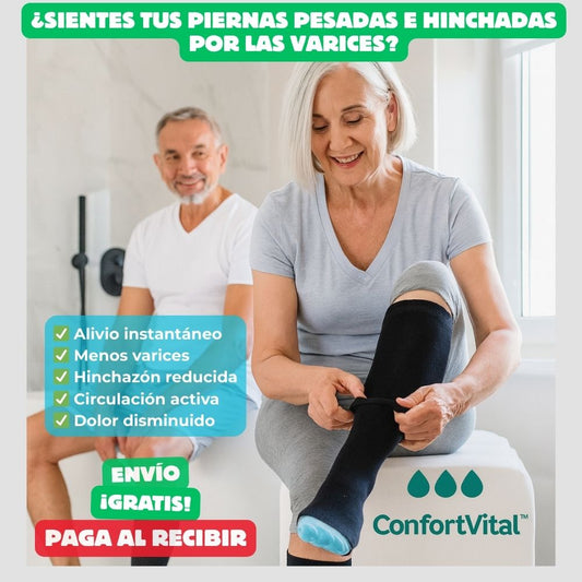 ConfortVital™ CALCETINES DE COMPRESION - Alivio inmediato para varices y piernas pesadas