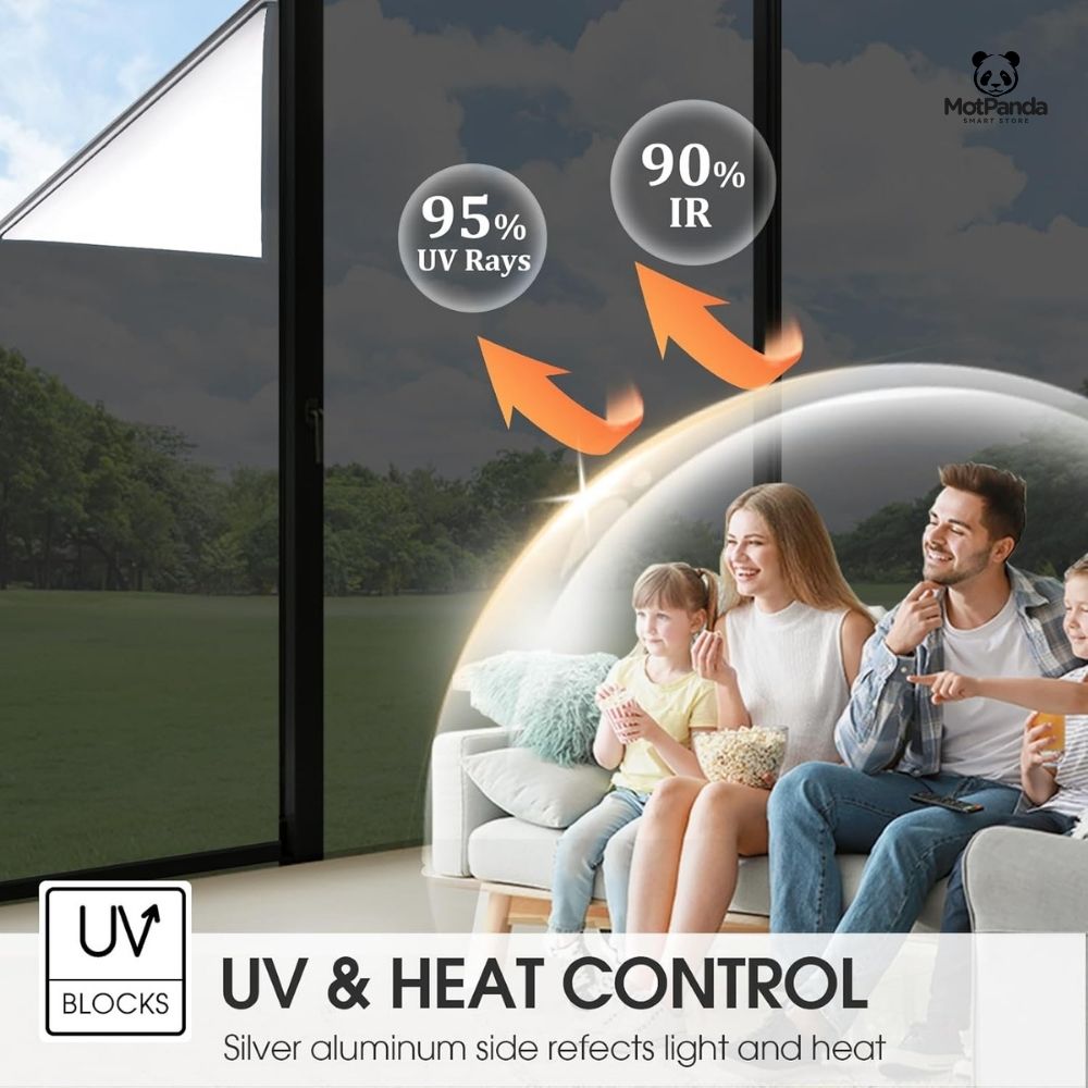 2X1 LÁMINA ANTI-CALOR + PRIVACIDAD ONE WAY™ ( 1 MT x 60 CM c/u) - Vive Fresco, Vive Seguro