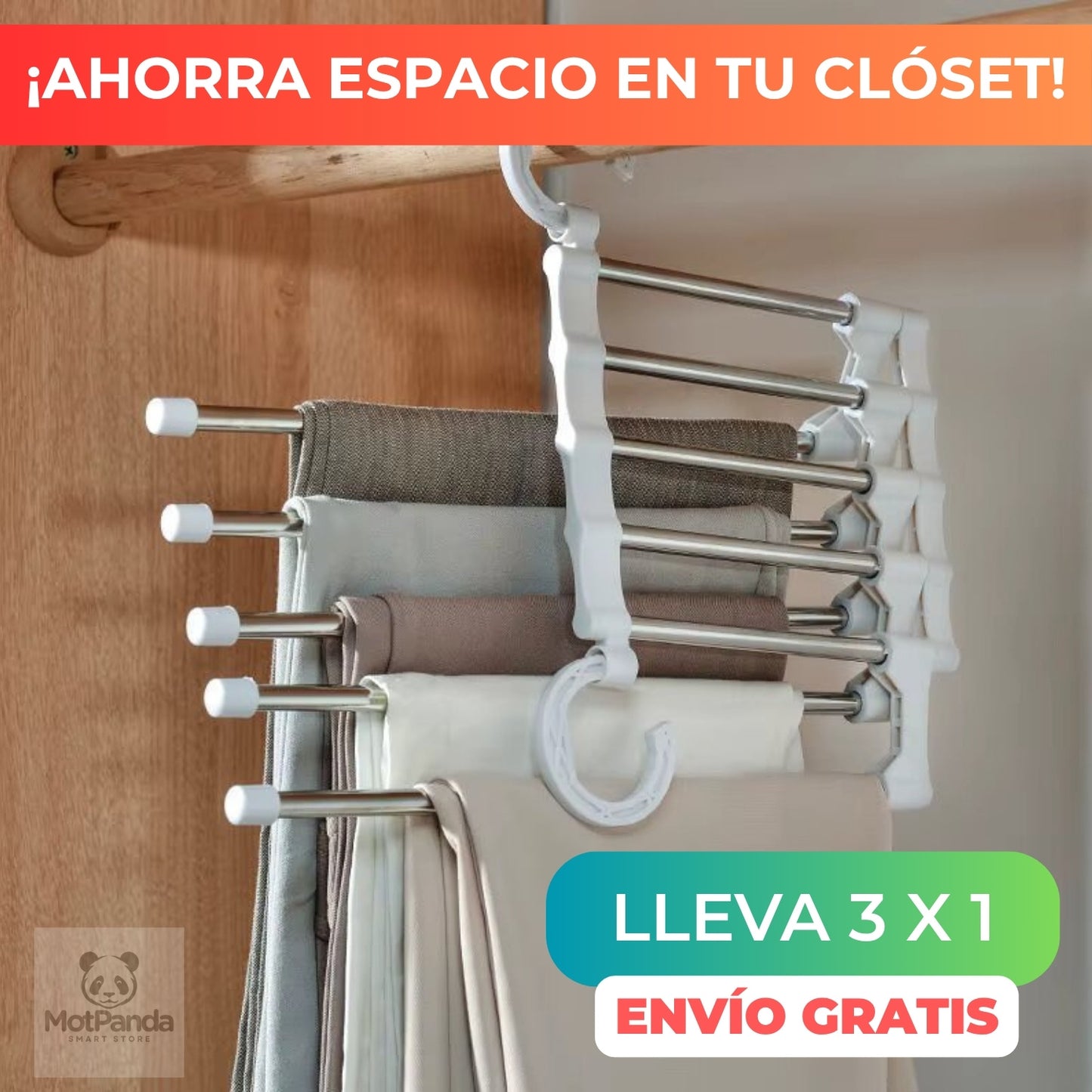 PACK 3 PERCHEROS MÁGICOS PARA 15 PRENDAS - (Pack 3X1)